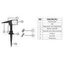 Luminária Espeto Jardim Super Led Energia Solar