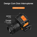 Holofote De Cabeça LED Super Brilhante Recarregável USB Com Sensor De presença À Prova D'água